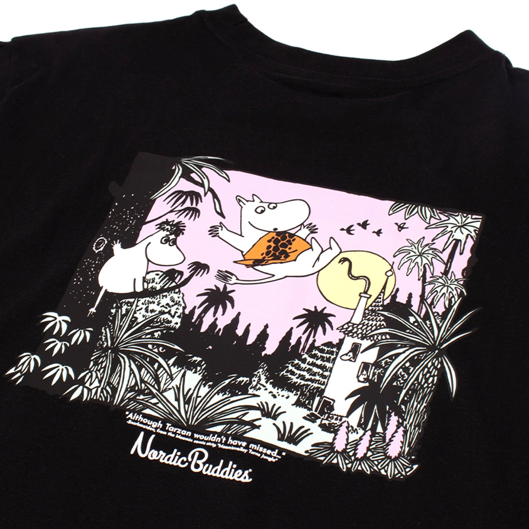 Moomintroll Jungle Heavy Unisex T-shirt - Black